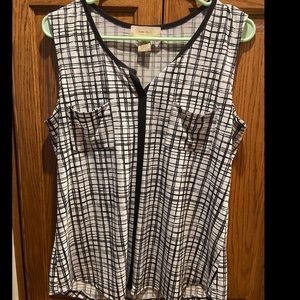 Black and white checkered tank top.